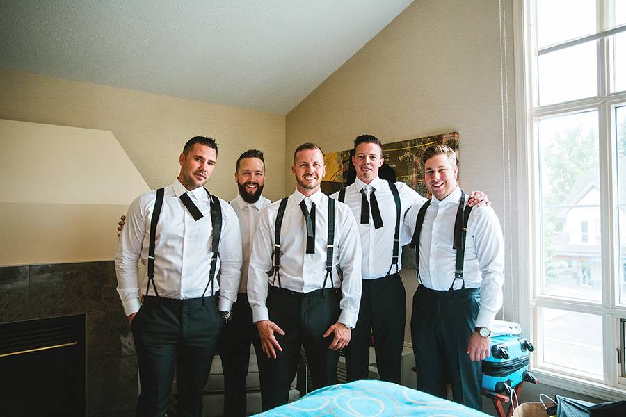 Groomsmen in our black bowties