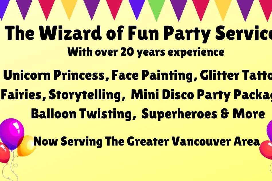 The Wizard of Fun Party Services