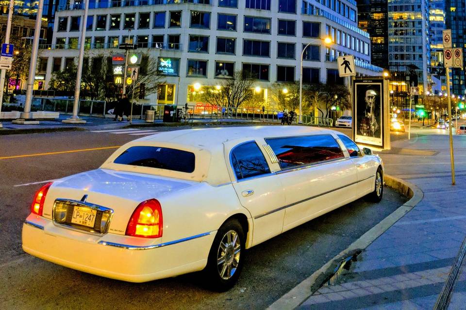 Stretch limo downtown