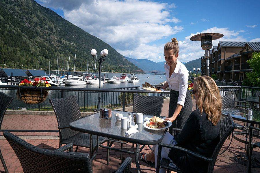 Waterfront patio