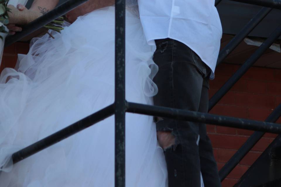 On the balcony