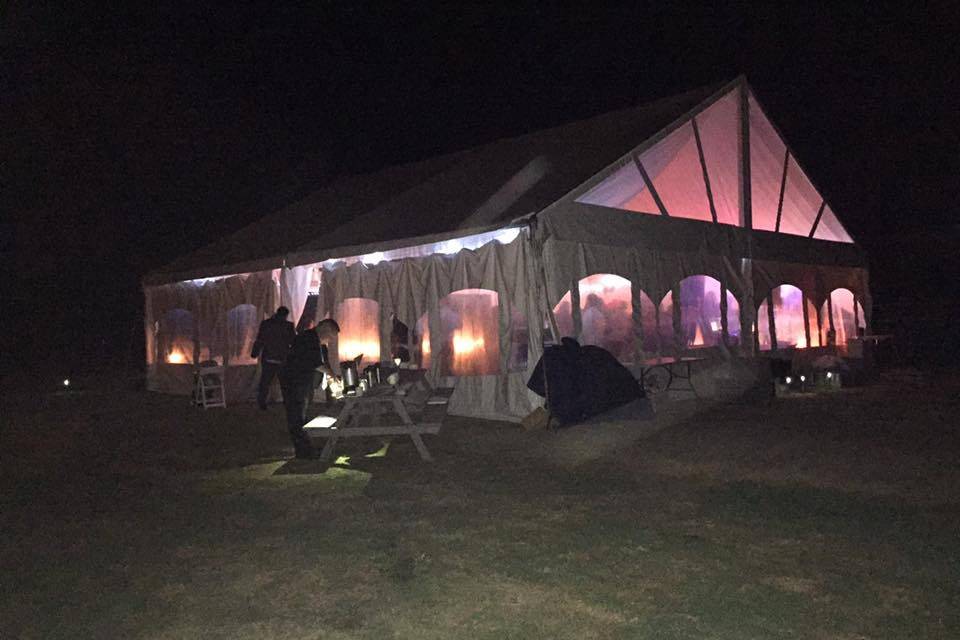 Tent at night