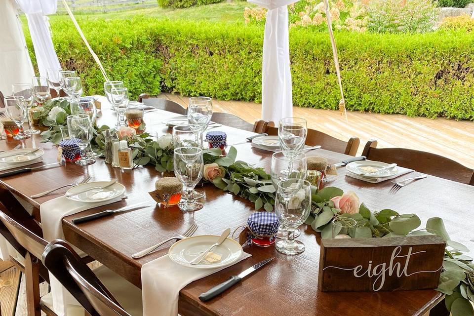 In-house harvest tables