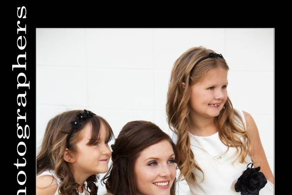 Bride and her flower girls