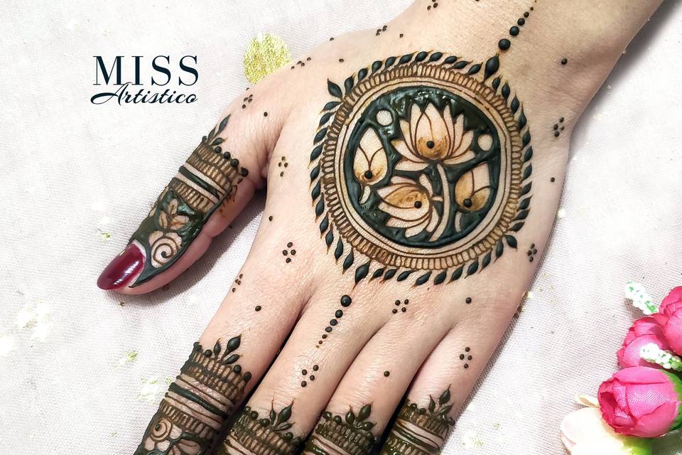 Lotus Mandala Henna Design