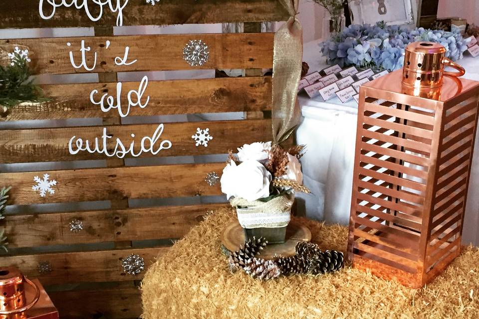 Baby shower rustic