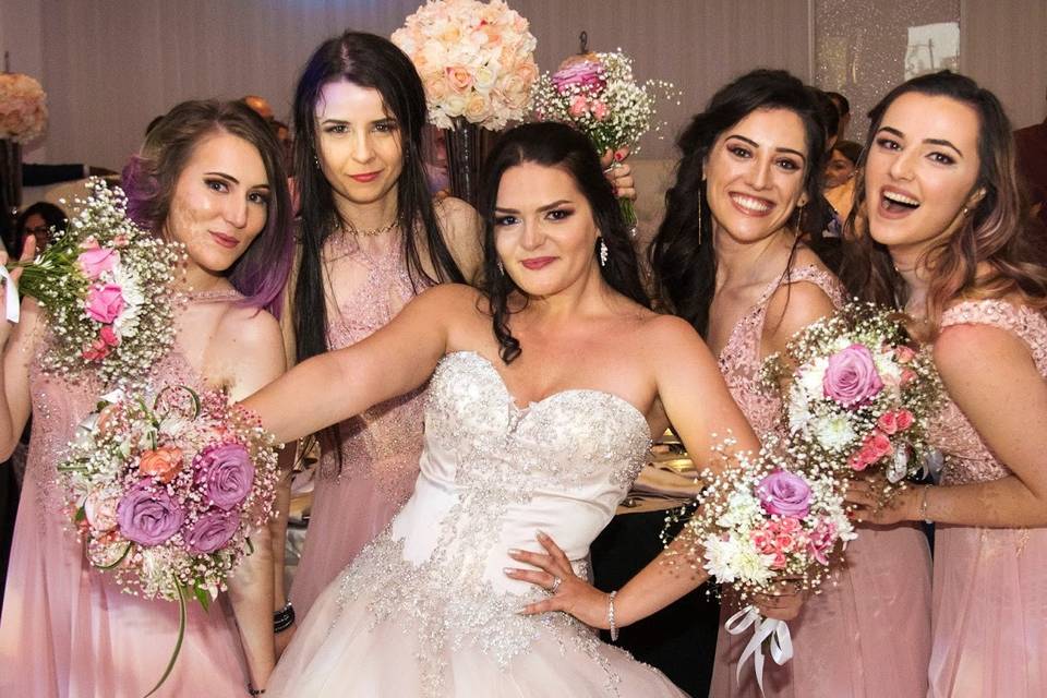 Bride and Bridemaids makeup