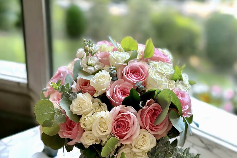 Cream and Blush Bridal Bouquet