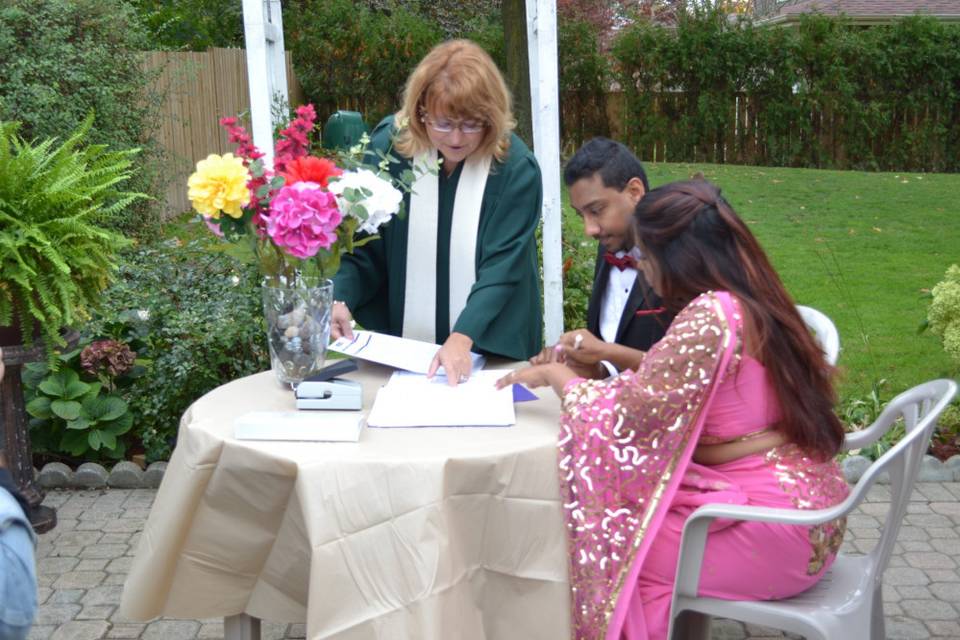 Garden ceremony