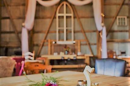Inside the barn