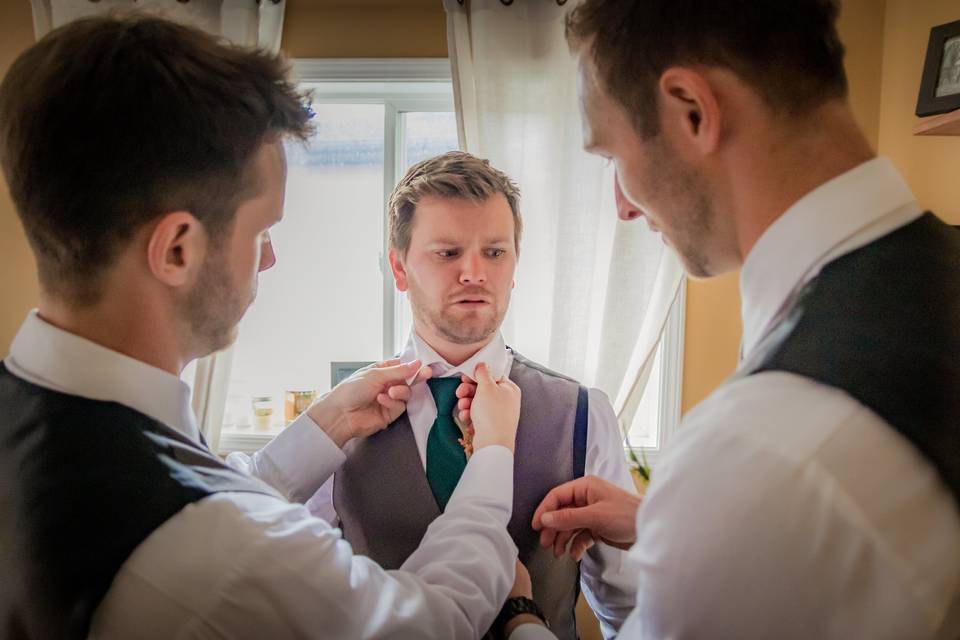 Groomsmen Getting Ready