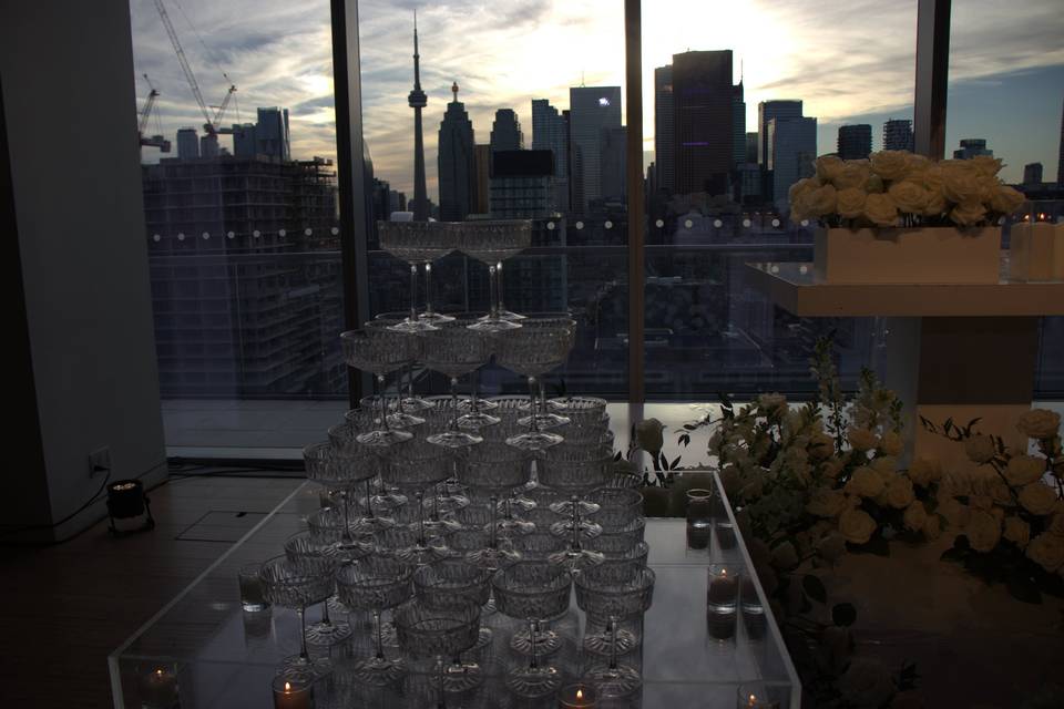 Globe & Mail Champagne Tower