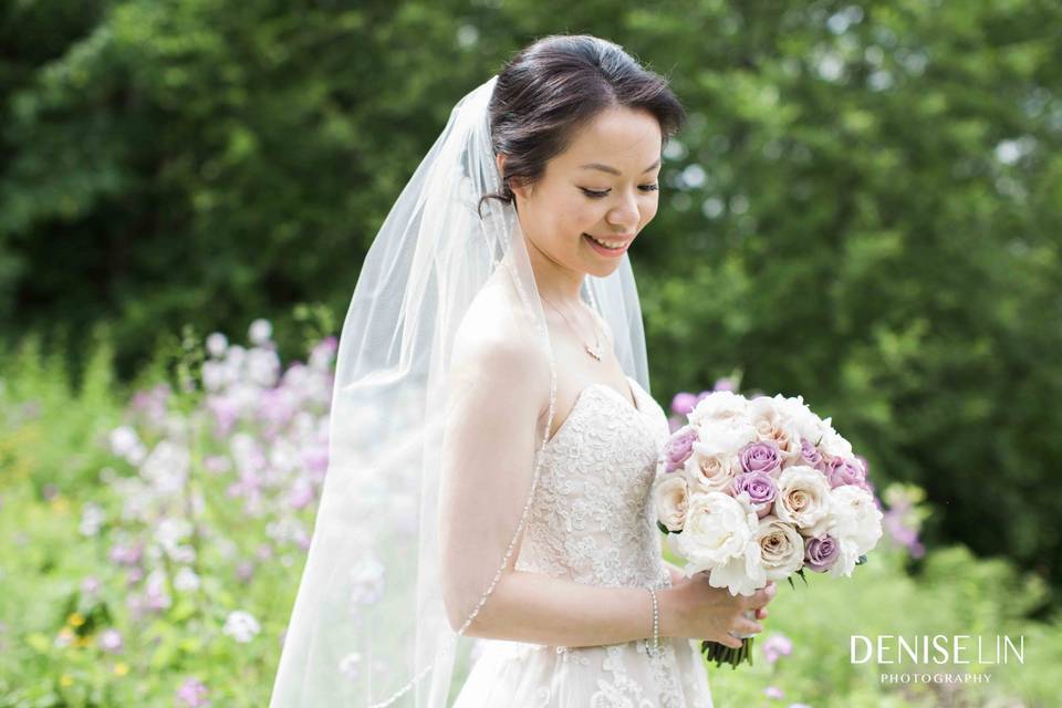 Bride with bouquet