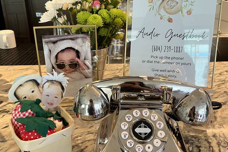 Baby shower and Chrome phone