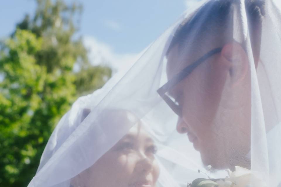 Wedding couple portrait