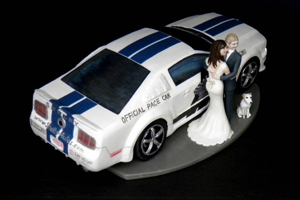 Get-a-way Car Wedding Cake Topper | Whimsical Wedding Cake Top