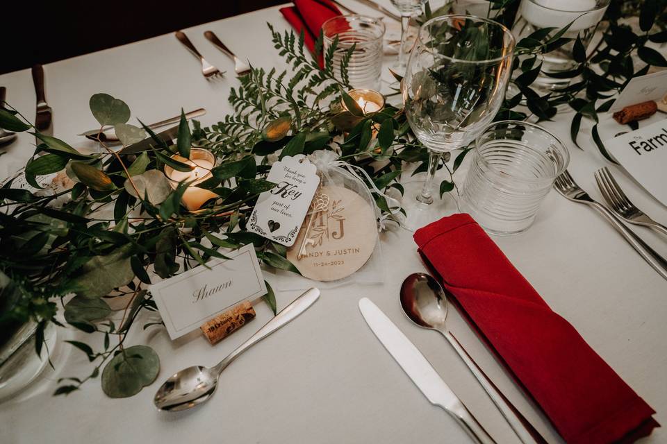 Wedding table set