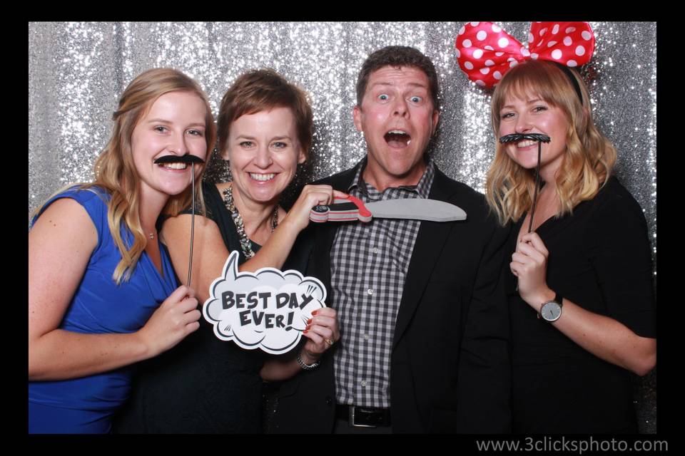 Wedding party goofing off