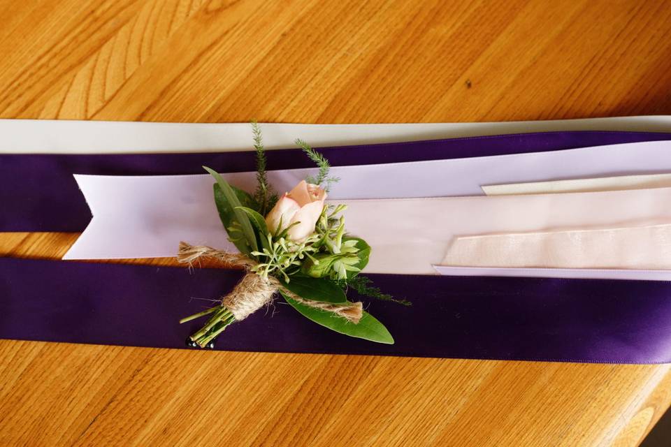 Bouquet Ribbon and Boutonniere