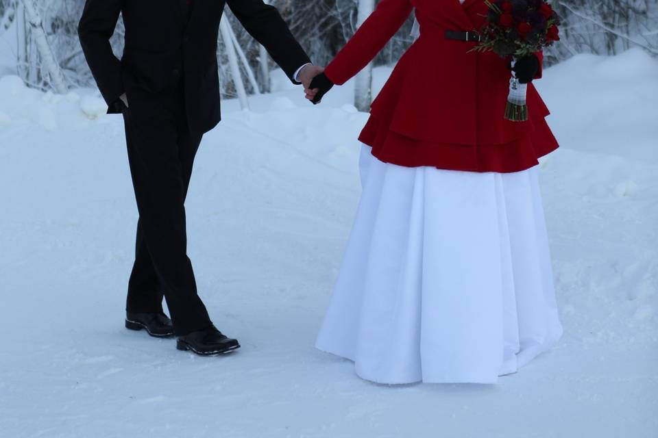 Wedding altar outdoors