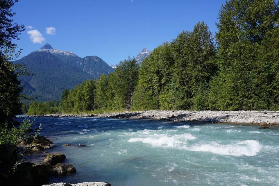 River views from the yurts