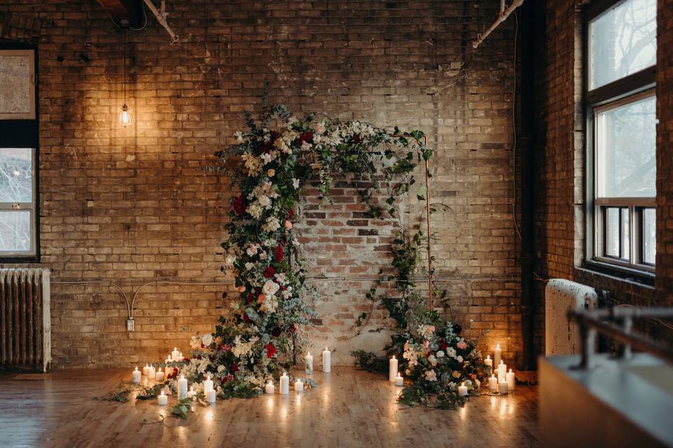 Industrial Wedding with Candle