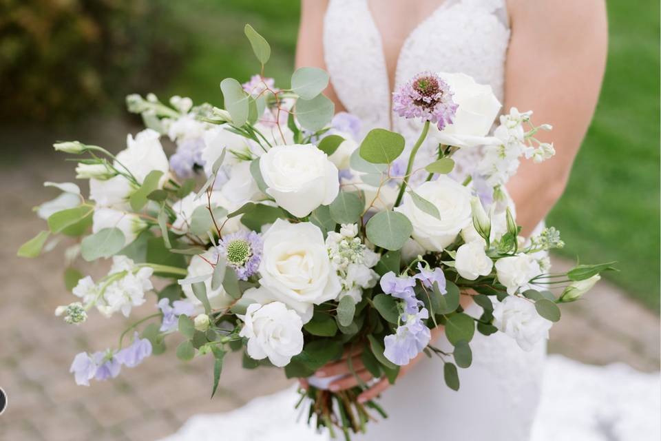 White Lilac Bride Bouquet
