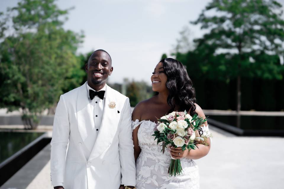 Joyful couple at Aga Khan