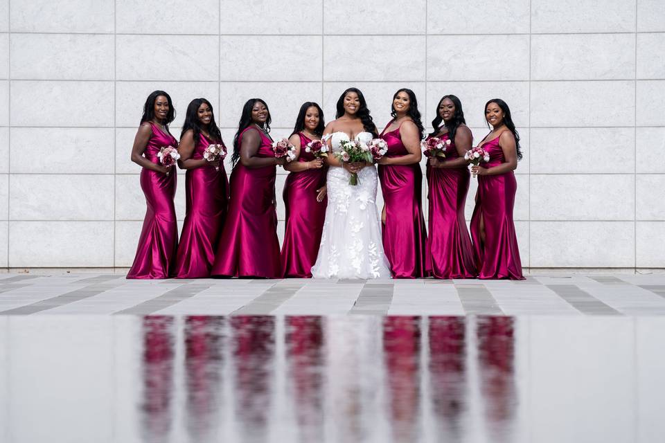 Female bridal party photo