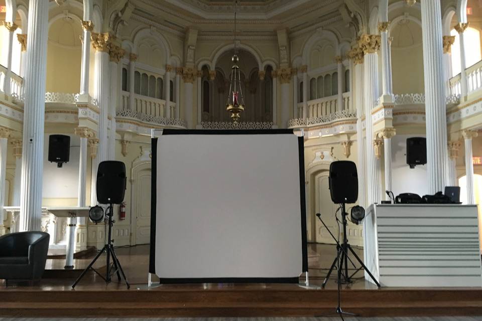 Karaoke night in a old church