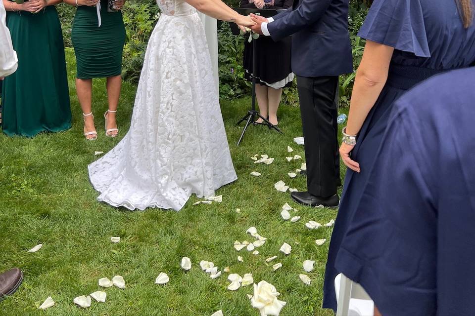 An outdoor wedding