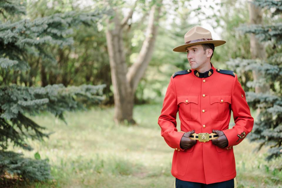 Red Deer Mountie Wedding