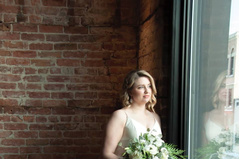 Waiting to walk down the aisle