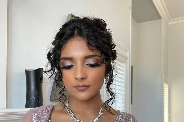 Wedding guest hair and makeup