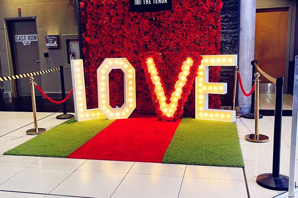 Love marquee letters