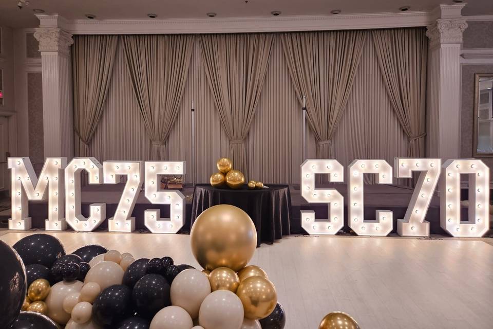 Custom marquee letters