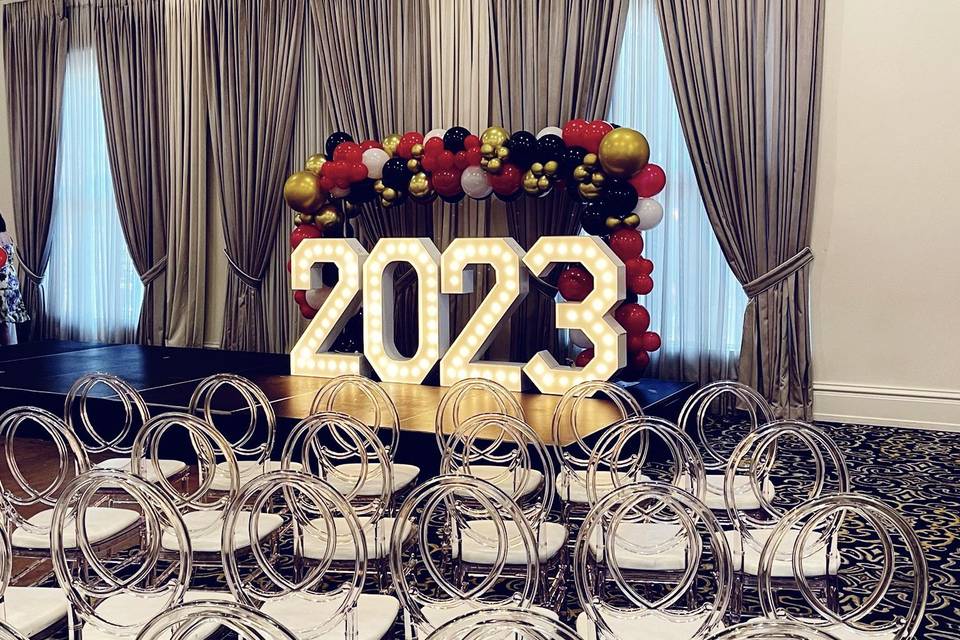 Custom marquee lights numbers