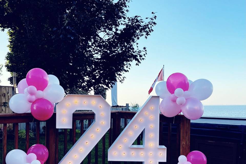 Custom marquee lights numbers