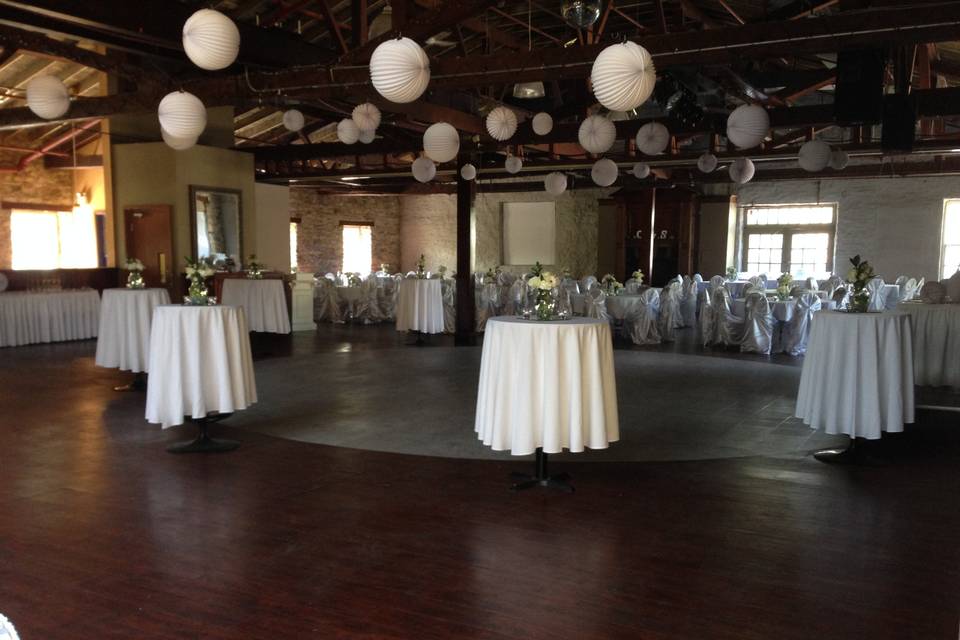 Hall set up- ceiling draping