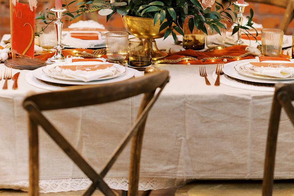 A boho-chic table setting