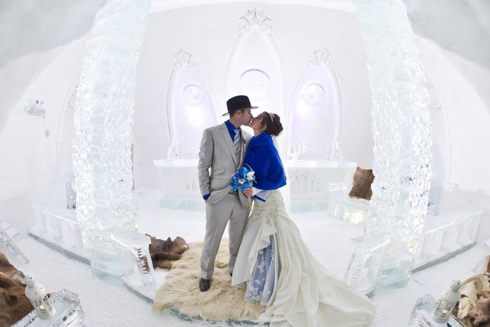 Ice hotel chapel