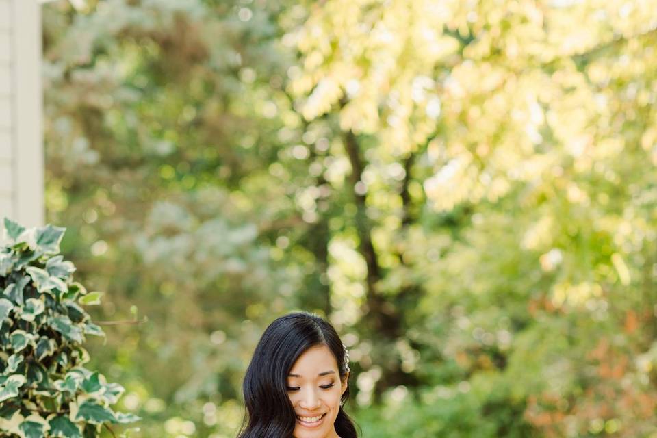 Blushing bride in blush