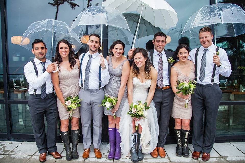 Umbrellas in hand