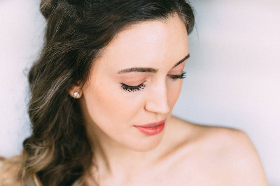 Bridal makeup and hair