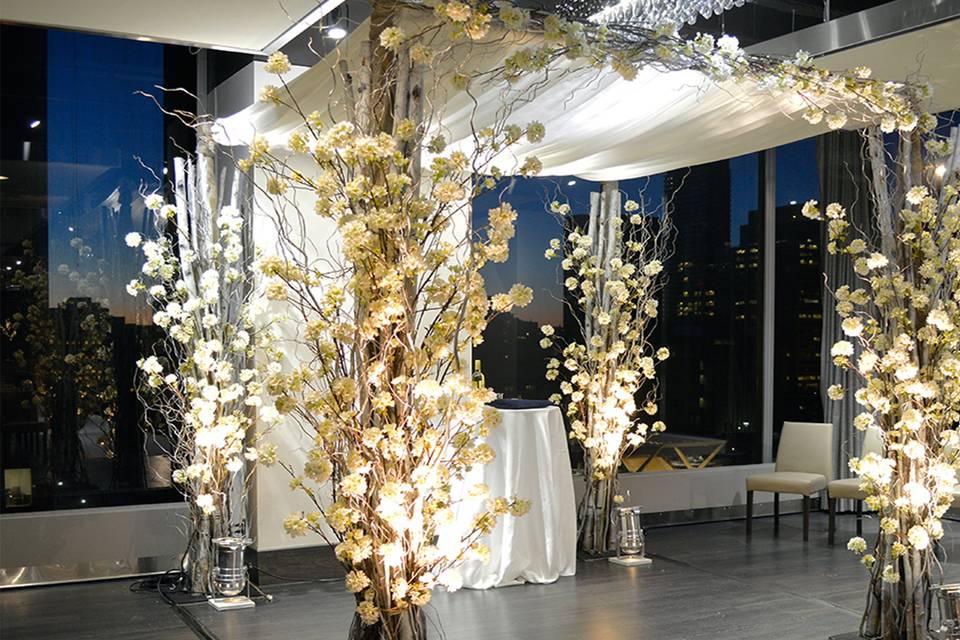 Chuppah with Flowering Branch