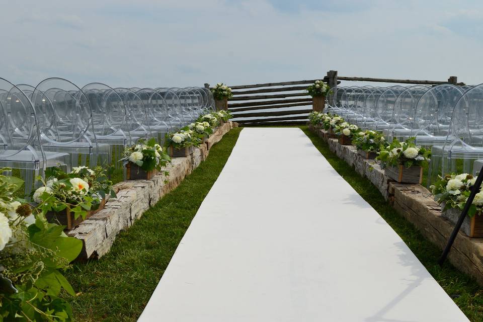 Aisle Runner Farm Wedding