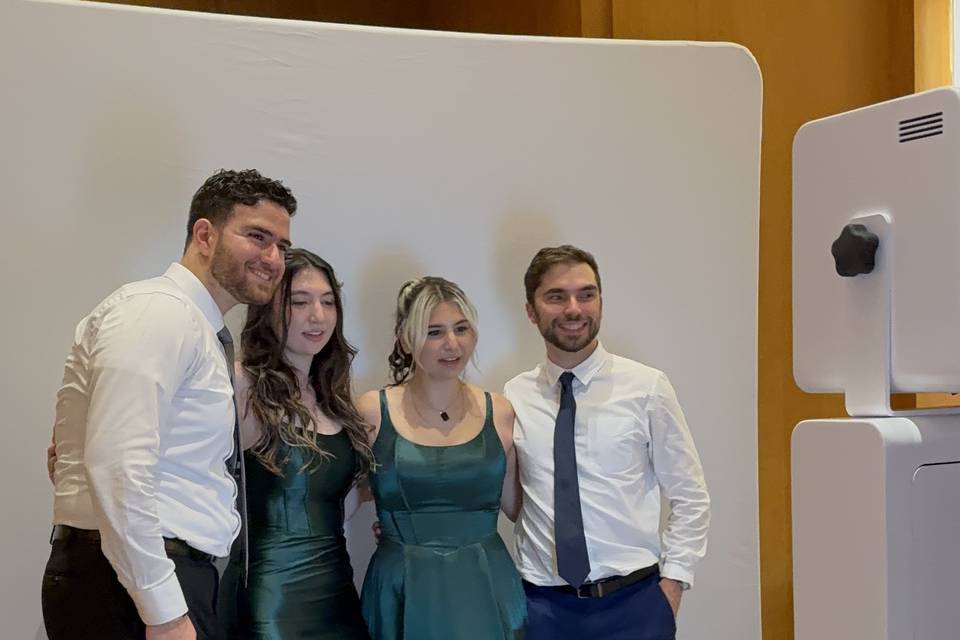 Enjoying the photobooth