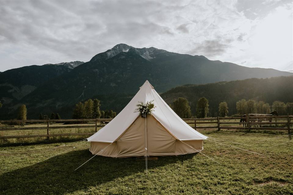 Glamping wedding