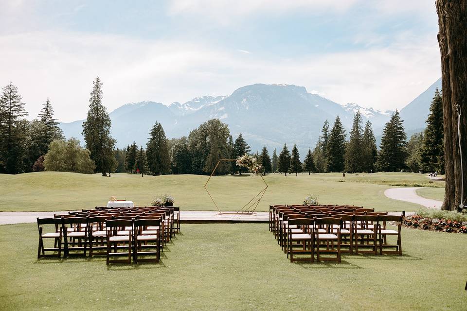 Golf course wedding