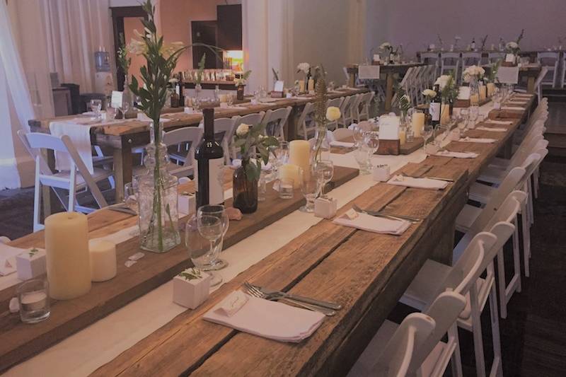Wooden table decor